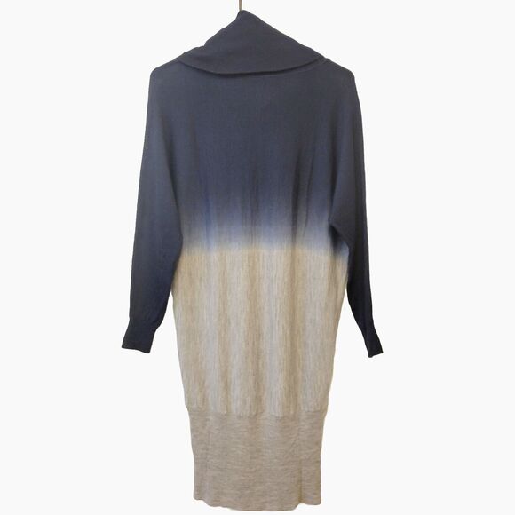 BCBG MAXAZARIA 100% Merino Wool Ombre Slimming Sz XS Tunic Sweater - Picture 4 of 9